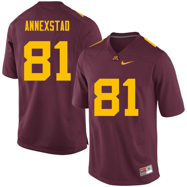 Men #81 Brock Annexstad Minnesota Golden Gophers College Football Jerseys Sale-Maroon